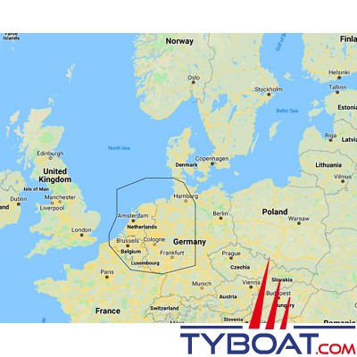 C-MAP - Carte marine DISCOVER - Medium - Benelux Inland & Coastal