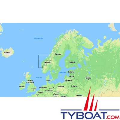 C-MAP - Carte marine DISCOVER - Medium - Bergen to Brandsfjorden
