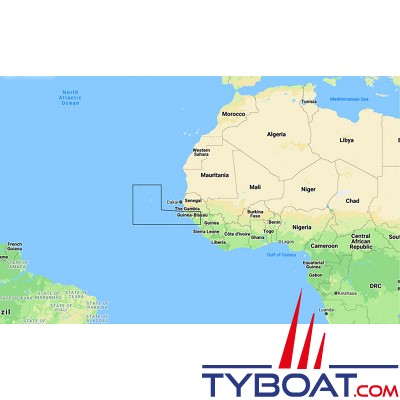 C-MAP - Carte marine DISCOVER - Medium - Capo Verde & Guinea Bissau