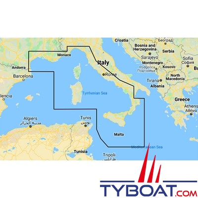 C-MAP - Carte marine DISCOVER - Medium - Central Mediterranean
