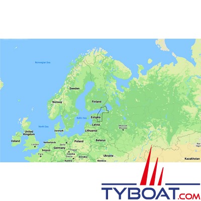 C-MAP - Carte marine DISCOVER - Medium - Chudskoe Lake & Finnish Gulf East
