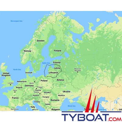 C-MAP - Carte marine DISCOVER - Medium - Latvia, Lithuania & Russia