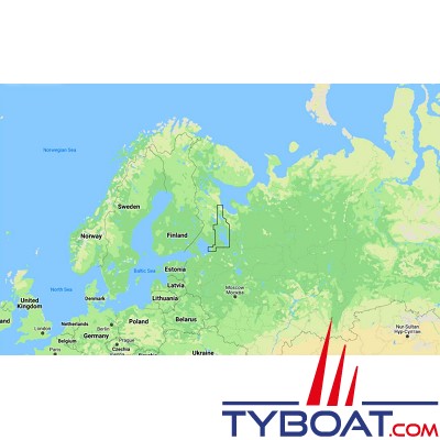 C-MAP - Carte marine DISCOVER - Medium - Onezhskoe lake and Svir