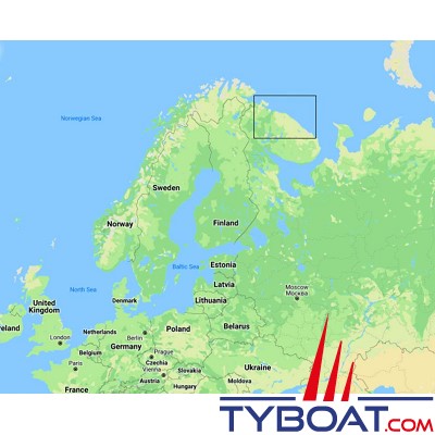 C-MAP - Carte marine DISCOVER - Medium - Pechenga to Lumbovskiy Gulf