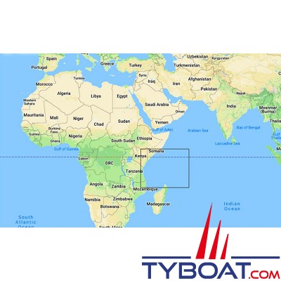 C-MAP - Carte marine DISCOVER - Medium - Pemba to Mogadishu