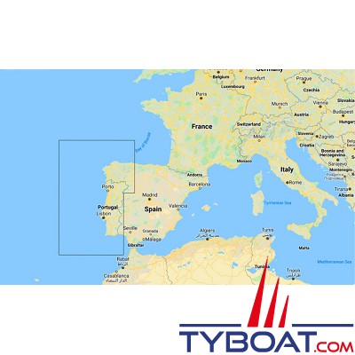 C-MAP - Carte marine DISCOVER - Medium - Portugal and Galicia