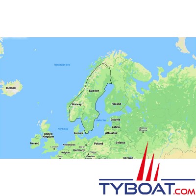 C-MAP - Carte marine DISCOVER - Medium - Scandinavia Inland waters