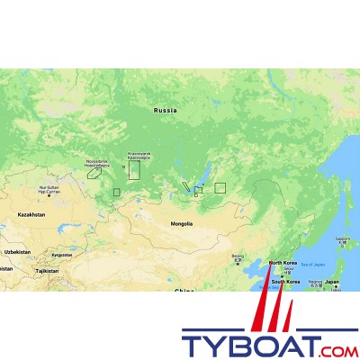 C-MAP - Carte marine DISCOVER - Medium - Siberian Lakes & Reservoirs