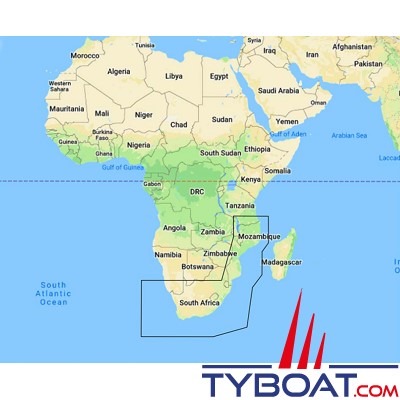 C-MAP - Carte marine DISCOVER - Medium - South Africa to Mozambique