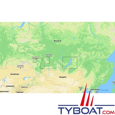 C-MAP - Carte marine REVEAL - Large - Baykal and Siberian lakes