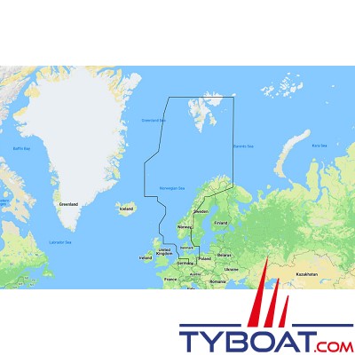 C-MAP - Carte marine REVEAL - Large - North sea and Denmark