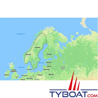 C-MAP - Carte marine REVEAL - Large - Scandinavia Inland