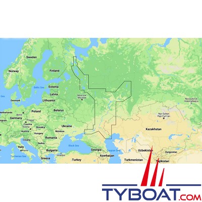 C-MAP - Carte marine REVEAL - Large - Volga, Kama, Onezhskoe lake & channels