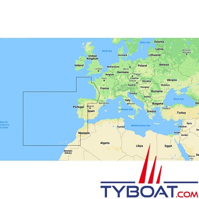 C-MAP - Carte marine REVEAL - Large - West European Coasts