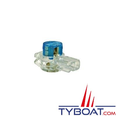 Connecteur courants faibles BizLine 2 repiquages type dérivation Ø 0,3 à 0,9 mm bleu (x10 pièces)