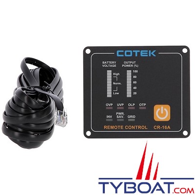 Cotek CR-16A- Panneau de commande à distance 12/24V pour convertisseur SP