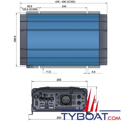 Convertisseur pur sinus 24V 1500w avec relais de transfert