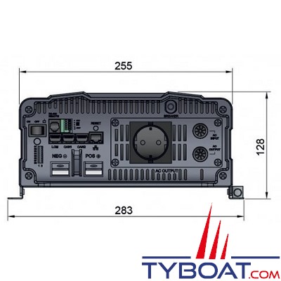 Cotek SD-2500 - Convertisseur pur sinus avec relais de transfert intégré 230v 2500W - 12V 