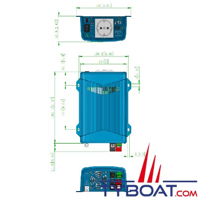 Cotek SE-400-212NF - Convertisseur DC-AC - prise NF - 400W - 12/230V 