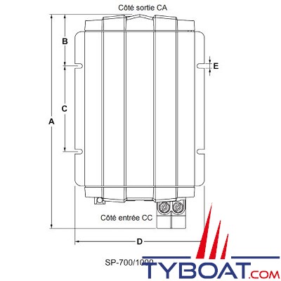 Cotek SP-1000-224 - Convertisseur DC-AC 24V en 230V 1000W