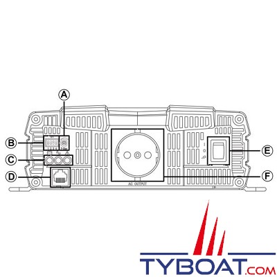 Cotek SP-2000-212 - Convertisseur DC-AC en 230V 2000W- 12V