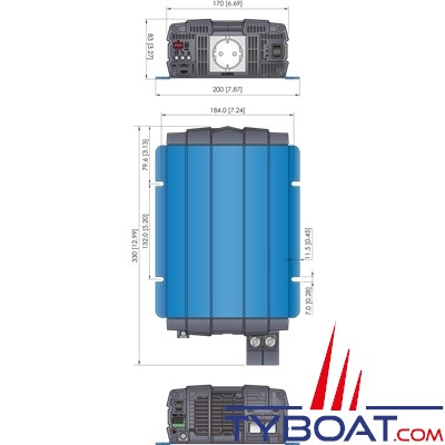 Cotek SP-700-212 - Convertisseur DC-AC en 230V 700W - 12V