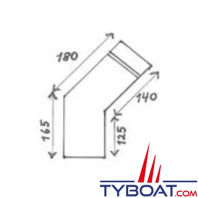 Coude 135° non isolé pour chauffage REFLEKS Ø 90mm 