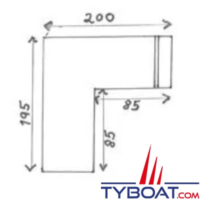 Coude 90° pour chauffage REFLEKS Ø 114mm 
