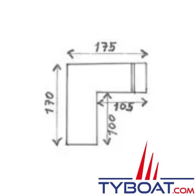 Coude 90° pour chauffage REFLEKS Ø 70mm 