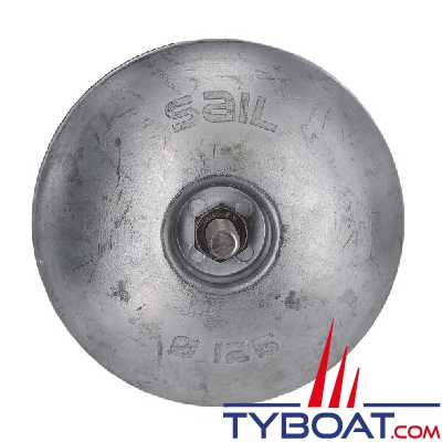 Crosseven - Anode rosace double Ø 125 mm - avec boulon inox - zinc