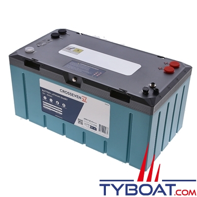 Crosseven - Batterie Lithium LiFePO4 Smart 12 Volts 300 Ah - 500 x 265 x 251,5 mm - Bluetooth/Can