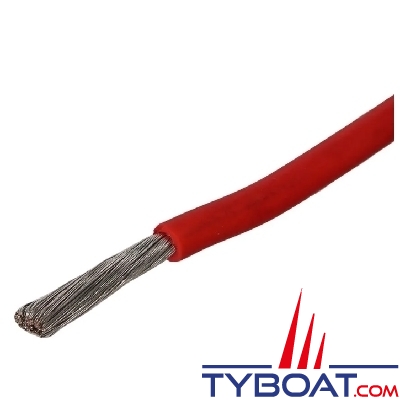 Crosseven - Câble étamé  2,5 mm² rouge - Bobine de  50 mètres