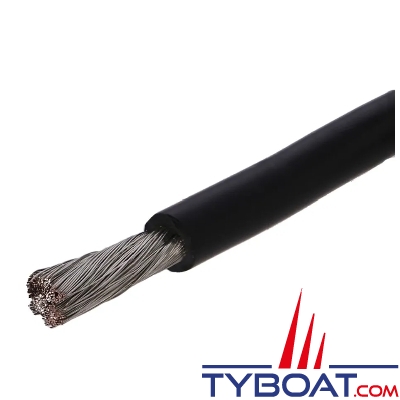 Crosseven - Câble étamé  4 mm² noir - Bobine de 30 mètres