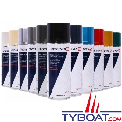 Crosseven - Peinture moteur in board aérosol - 400 ml - Caterpillar Jaune