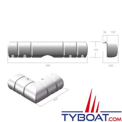 Dan Fender - Défense de ponton Large Multi Dock Fender - 900 x 450 x 181 mm