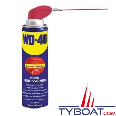 Dégrippant et lubrifiant WD40 pulvérisateur multi-positions 500 ml