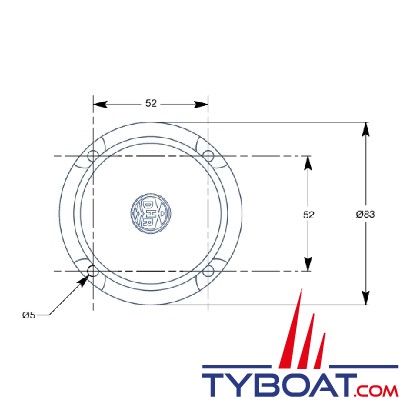 DHR - Feu de navigation LED - Série 40 - 225° - 3 MN - Hune blanc - 24 volts