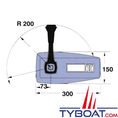 Dometic - Boîtier de commande 700SO latéral -  bi-fonction gaz/inverseur - sans trim