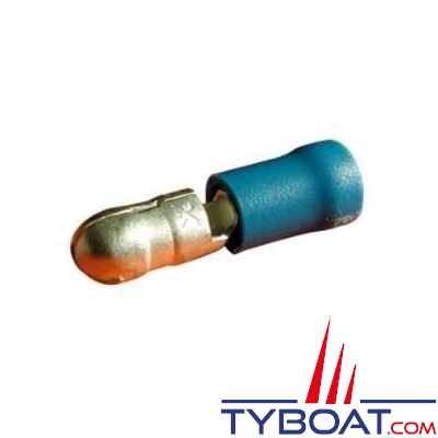 Elematic - Cosse ronde bleue mâle - Câble 1,2 à 2,6 mm² - Trou M4 - (100 pièces)
