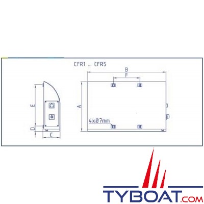 Enag - Radiateur Electrique Marine - Rael 220-750 TH - 230 Volts Courant Alternatif - 750 Watts