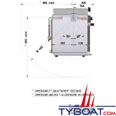 Eno - Cuisinière Allure - 3 feux + four 24 litres - Allumage intégré sans grill