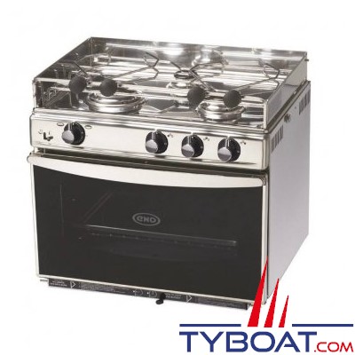 ENO - Grand Large Réchaud four 3 feux inox avec four émaillé et allumage intégré
