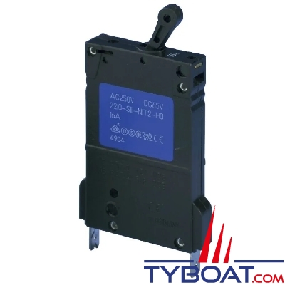 E.T.A - Interrupteur/disjoncteur magnéto-thermique unipolaire type 2210S2 12/24 Volts d.c - 220 Volts a.c - 10 Ampères