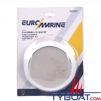 Euromarine - Plafonnier à Led - sensitive - ABS blanc - ø 130mm - 3w - 12V