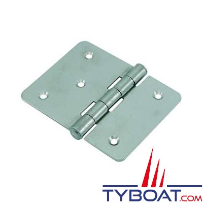 Charnière inox longueur  80 x largeur 62 mm épaisseur 1,5mm (x2 pièces)