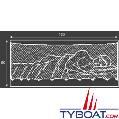 Filet de couchette anti-roulis 60x180cm