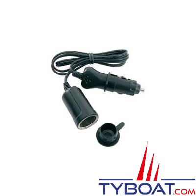 Rallonge bipolaire allume-cigares câble 2 x 1,5 mm2 longueur 3mètres 12V 5A