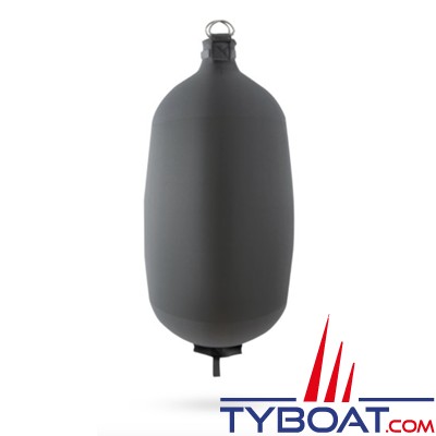 Fendertex - Pare-battage gonflable cylindrique C73 - Hauteur 700 mm - ø 250 mm - Gris foncé