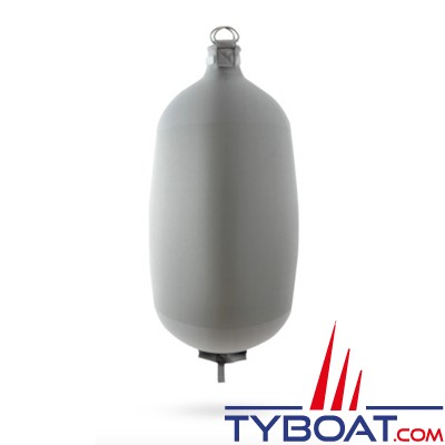 Fendertex - Pare-battage gonflable cylindrique C73 - Hauteur 700 mm - ø 250 mm - Gris