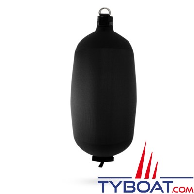 Fendertex - Pare-battage gonflable cylindrique C73 - Hauteur 700 mm - ø 250 mm - Noir